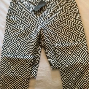 Zara black and white graphic pants